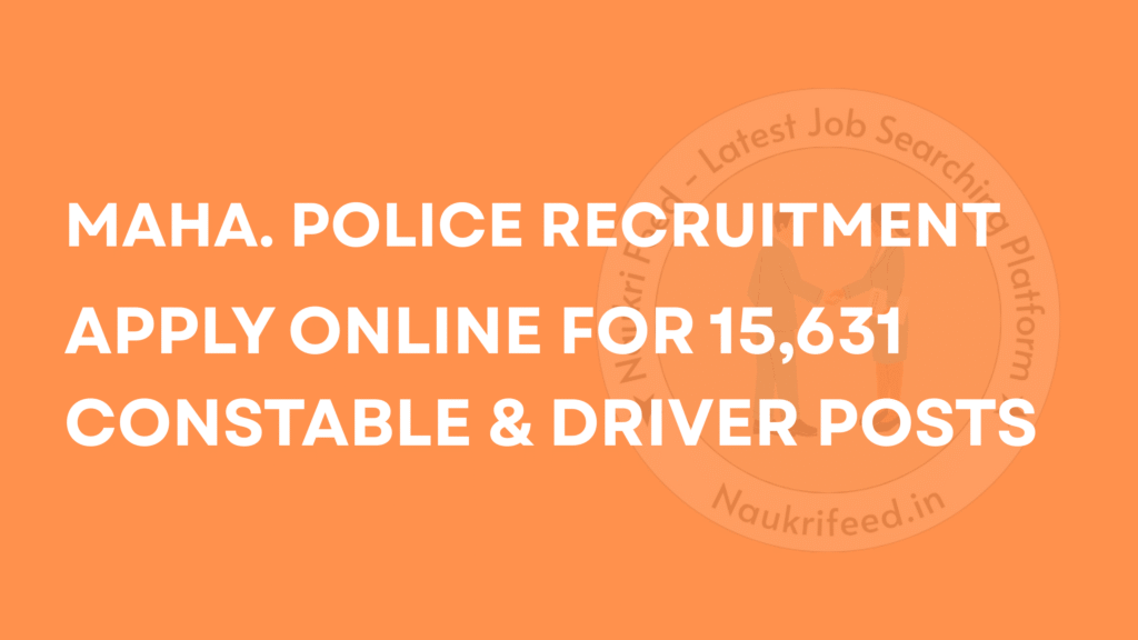 Maharashtra Police Recruitment 2025