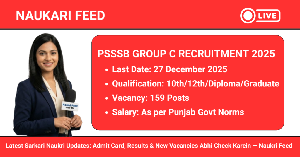 PSSSB Group C Recruitment 2025
